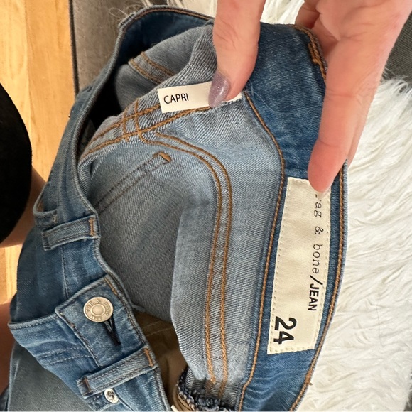 Rag And Bone Distressed Raw Hem Capri Jeans Size 24 - Picture 5 of 6